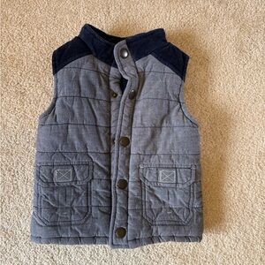 OshKosh B'gosh Blue and Gray Quilted Vest